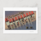 ニューハンプシャー,マンチェスター – ラージレターシーン ポストカード (正面)