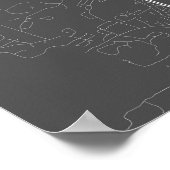 ニューハンプシャー、マンチェスター(白と黒) ポスター (角)