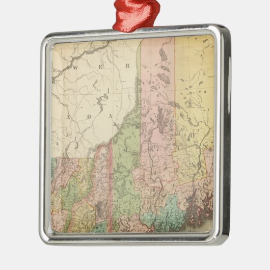 、ニューハンプシャー、ヴァーモントメイン州 メタルオーナメント (左)