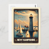ニューハンプシャー |愛国心ヴィンテージ ポストカード (正面/裏面)