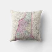 ニューハンプシャー(1855年)のヴィンテージの地図 クッション (裏面)