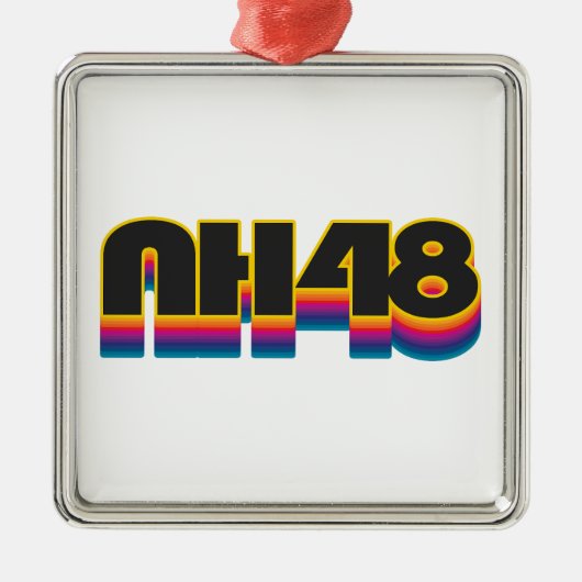 ニューハンプシャー 48 レインボー メタルオーナメント (正面)