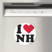 ニューハンプシャー – "I LOVE NH" "I LOVE NEW HAMPSHIRE" マグネット (インサイチュ (食洗機))