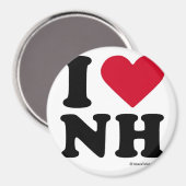 ニューハンプシャー – "I LOVE NH" "I LOVE NEW HAMPSHIRE" マグネット (正面/裏面)