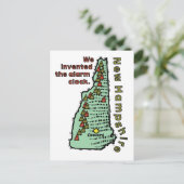 ニューハンプシャーNHモットー~私たちはアラームを発明した ポストカード (スタンド正面)