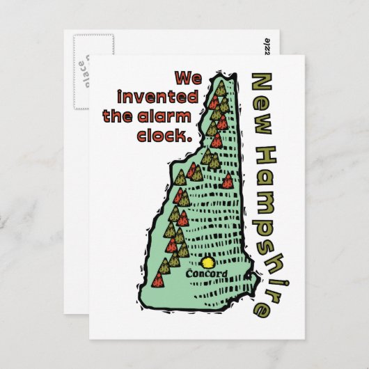 ニューハンプシャーNHモットー~私たちはアラームを発明した ポストカード (正面/裏面)