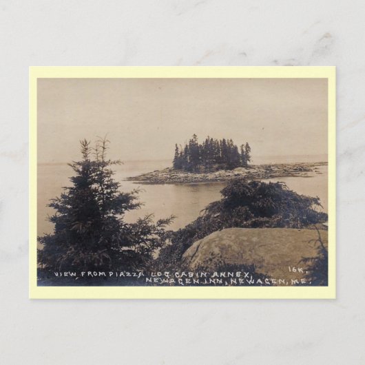 ニューハーゲンビュー、メインヴィンテージ ポストカード (正面)