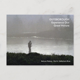 ニューハーバーNS – サケ魚釣り早朝 ポストカード