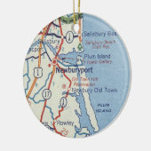 ニューバリースポーツヴィンテージの地図 セラミックオーナメント (左)