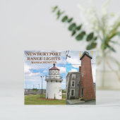 ニューバリーポートハーバーレンジライト、マス葉書 ポストカード (スタンド正面)