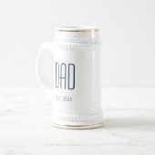 ニューパパ父になるシンプルタイポグラフィ ビールジョッキ (正面左)