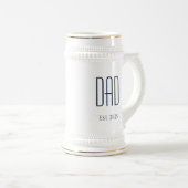 ニューパパ父になるシンプルタイポグラフィ ビールジョッキ (正面右)