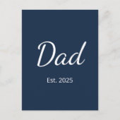 ニューパパ・ミニマリスト父の日の青 シーズンポストカード (正面)