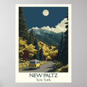 ニューパルツニューヨークヴィンテージマウンテンロードアート ポスター