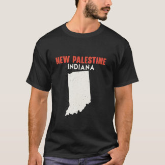 ニューパレスティナインディアナUSA州アメリカトラベルインディンド Tシャツ