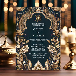 ニューパレスヒンディヘナメンディインディアンスタイル結婚ズ 招待状