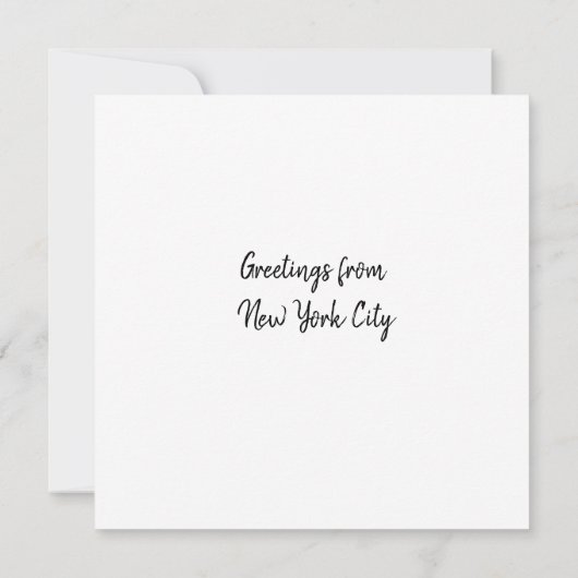 ニューパーソナライズされたカラフルヨークシティカード (裏面)