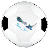 ニューパーソナライズされたジーランドの地図ポーア サッカーボール (回転)