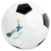 ニューパーソナライズされたジーランドの地図ポーア サッカーボール (3/4)