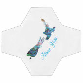 ニューパーソナライズされたジーランドの地図ポーア サッカーボール (フラット)