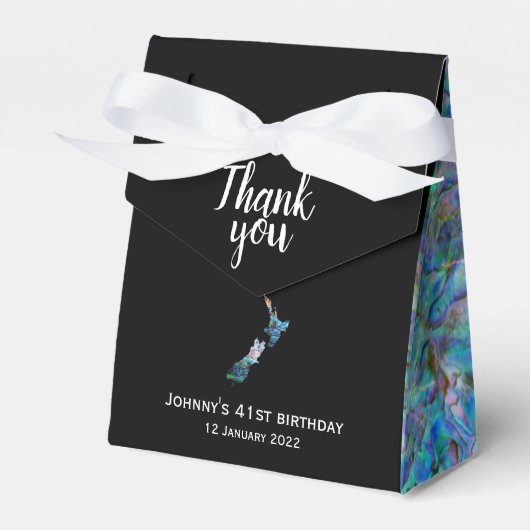 ニューパーソナライズされたジーランドの地図ポーア フェイバーボックス (正面サイド)