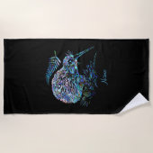 ニューパーソナライズされたジーランドキウィパウア ビーチタオル (正面)