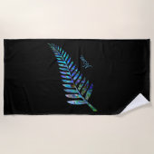 ニューパーソナライズされたジーランドファーンパウア ビーチタオル (正面)