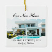 ニューパーソナライズされたハウスオーナメント、不動産仲介業者ギフトアイディア セラミックオーナメント (正面)