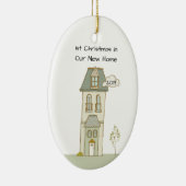 ニューパーソナライズされたホームでクリスマス1回目 セラミックオーナメント (右)