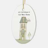 ニューパーソナライズされたホームでクリスマス1回目 セラミックオーナメント (左)