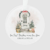 ニューパーソナライズされたホーム初めてのクリスマスアクリル オーナメント (正面)