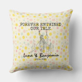 ニューパーソナライズされたヨークスカイライン水玉模様パターン クッション (裏面)