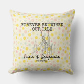 ニューパーソナライズされたヨークスカイライン水玉模様パターン クッション (正面)