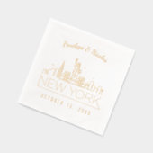 ニューパーソナライズされたヨークナプキンズゴールドフォイル 箔ナプキン (左)