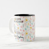 ニューパーソナライズされたヨークメモリ – ラインアートランドマ ツートーンマグカップ (正面左)