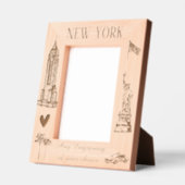 ニューパーソナライズされたヨーク市写真フレーム レーザー彫刻フレーム (左)