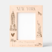 ニューパーソナライズされたヨーク市写真フレーム レーザー彫刻フレーム (正面)