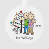 ニューパープルベビーガールキャットホリデイオーナメント オーナメント (正面)