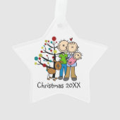 ニューパープルベビーガールドッグホリデイオーナメント オーナメント (裏面)