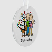 ニューパープルベビーガールドッグホリデイオーナメント オーナメント (正面)