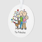 ニューパープルベビーガールドッグホリデイオーナメント オーナメント (正面)