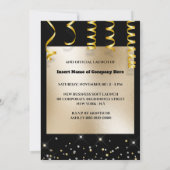 ニュービジネスグランドオープンローレルリース金ゴールドレッド 招待状 (裏面)