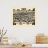 ニュービルPAパノラママップ – 1903 ポスター (キッチン)