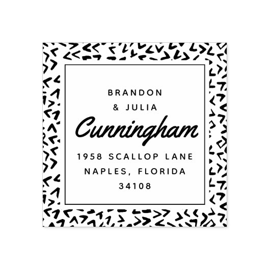 ニュービーチハウス差出人住所 ラバースタンプ (インプリント)