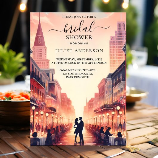 ニュービーチ海サマーニューオーリンズブライダルシャワー 招待状