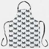 ニューピープルおもしろいブラックキャット エプロン (正面)