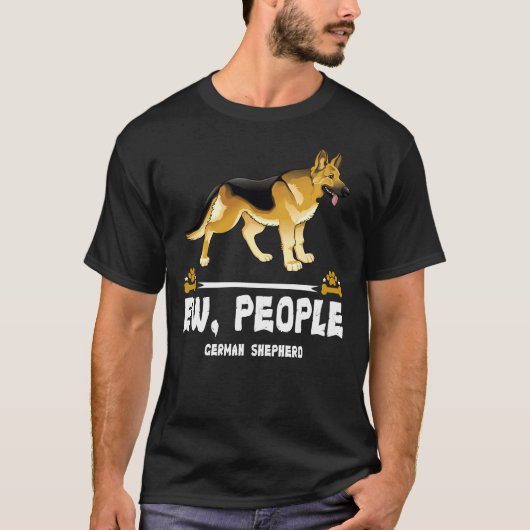ニューピープルドイツの羊飼い犬の恋人 Tシャツ (正面)