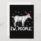 ニューピープルヤギのギフトサンタおもしろいヤギのクリスマスギフト シーズンカード (正面/裏面)
