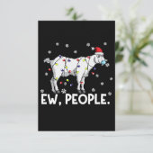 ニューピープルヤギのギフトサンタおもしろいヤギのクリスマスギフト 出欠カード (スタンド正面)