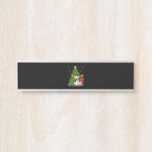 ニューフおもしろいィー |ニューファンドランドおもしろいドッグクリスマス サインプレート (正面)